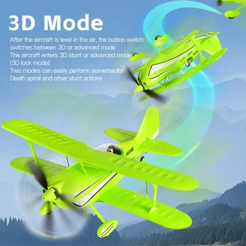Miniatura 5 de Avión RC 4CH A310 Biplane RC para adultos principiantes 3D/6G 1504 Motor sin escobillas Avión de control remoto de espuma EPP 2.4G modelo de ala