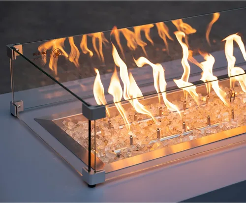Miniatura 13 de Stanbroil - Vidrio de fuego de 10 libras – Cristal de fuego templado reflectante de 1/2 pulgada para chimenea de hoguera, azul Pacífico reflectante