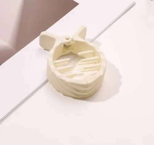 Miniatura 5 de 2 pinzas para el pelo de cola de caballo alta, con hebilla de cola de caballo mate, pinzas para el cabello redondas, dentadas pequeñas, mate