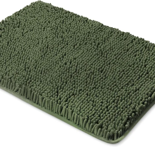 Miniatura 113 de Yeaban Alfombra de pasillo de baño de 24 x 72 pulgadas, antideslizante, alfombra de baño larga de felpilla gruesa, absorbente y lavable, alfombra