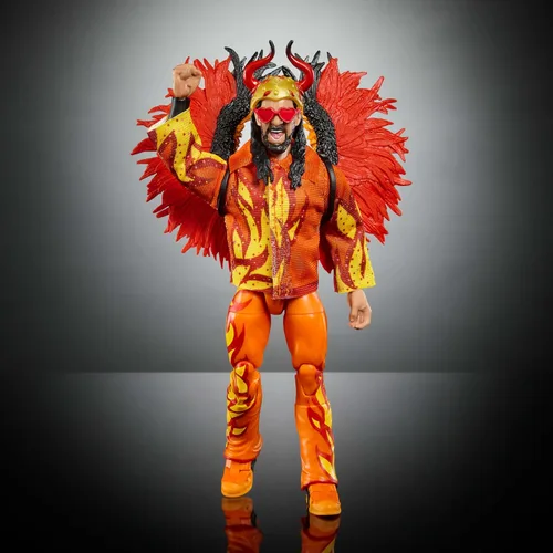 Miniatura 5 de Mattel WWE Ultimate Edition Fan Takeover Figura de Acción, Set Coleccionable de Seth Rollins con Accesorios Intercambiables como Cabezas Adicionales