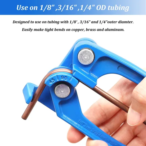 Miniatura 2 de Tnisesm Kit de línea de freno con revestimiento de cobre 3/16 de 25 pies + doblador de tubo azul + línea de freno de aluminio de cobre, kit