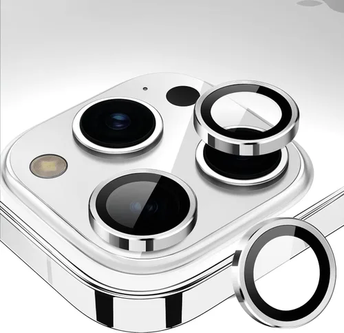 Miniatura 89 de Protector de Lente de Cámara Bling para iPhone 17 Pro / 17 Pro Max, Anillo de Metal con Diamante Individual con Dureza 9H, Protector de Pantalla