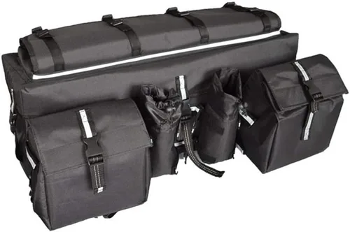 Bolsa de carga UNISTRENGH ATV. Bolsa de engranaje para el estante trasero. Hecha de tela impermeable de 600D Oxford con franja reflectante,