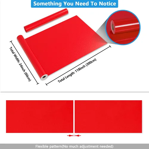 Miniatura 7 de CRE8TIVE Papel tapiz rojo con purpurina para pegar y despegar de 24 x 118 pulgadas, papel de contacto rojo de tamaño grande, autoadhesivo
