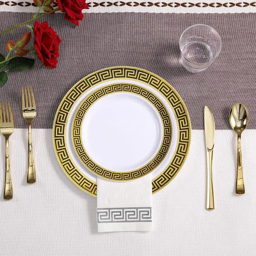 Miniatura 7 de Vplus Paquete de 200 toallas desechables para baño, servilletas decorativas de baño, suaves y absorbentes, desechables, para cocina, bodas, Acción