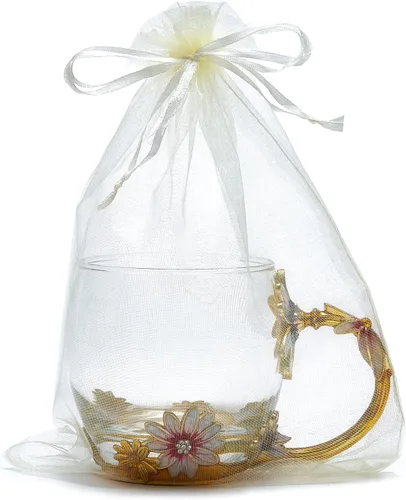 50 bolsas de organza de 6 x 9 pulgadas, bolsa de regalo de fiesta de boda con cordón