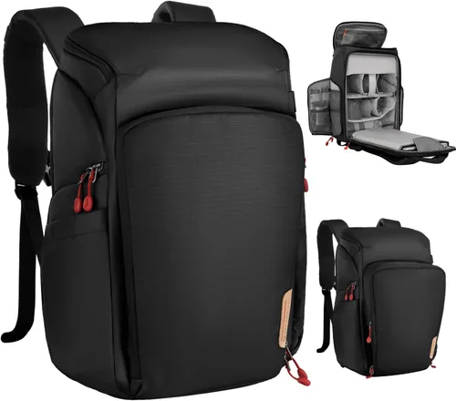 Miniatura 11 de K&F CONCEPT Mochilas profesionales para cámaras de 25L de gran capacidad para fotógrafos, impermeables, mochila para cámara de fotografía para Lemon