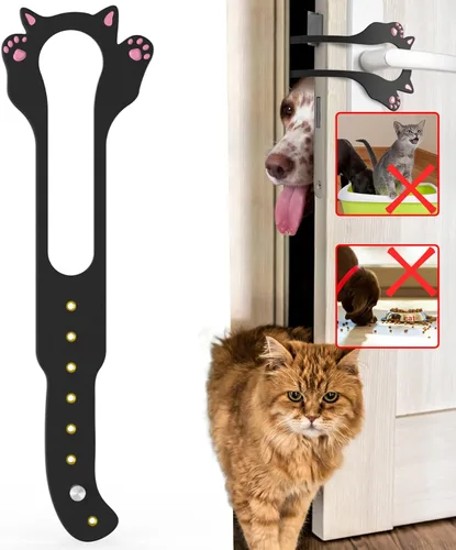 Elilier Soporte de Pestillo para Puerta de Gato,【8 Tamaños Ajustables】 Tope de Puerta de Gato Flexible Más Resistente, Mantiene la Puerta Abierta de