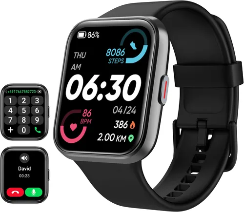 Tensky Reloj inteligente para hombres/mujeres, Android, iPhone/Samsung, Alexa integrado, pantalla táctil de 1.8 pulgadas, rastreador de actividad