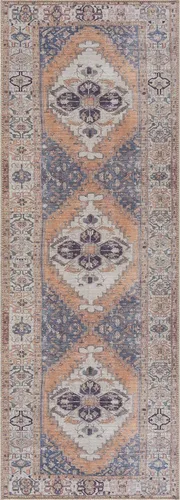 Miniatura 91 de Bloom Rugs - Alfombra lavable, antideslizante, de 1,83 x 2,74 m, color beige/blanco claro con borde tradicional, para sala de estar, dormitorio