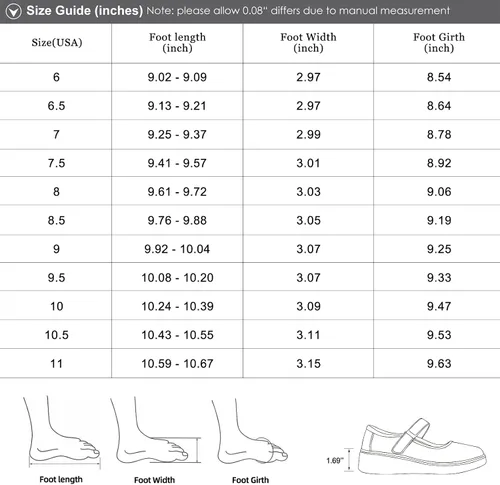 Miniatura 7 de VJH confort Zapatos planos Mary Jane para mujer, transpirables, cómodos, con punta redonda, tacón bajo, sin cordones, ligeros, para caminar