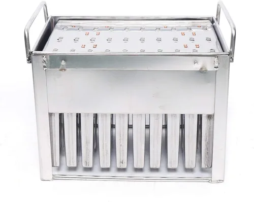 Miniatura 3 de 30 moldes de acero inoxidable congelados para helados helados, bandeja para congelador, soporte comercial para palitos de helado de 0.031 in