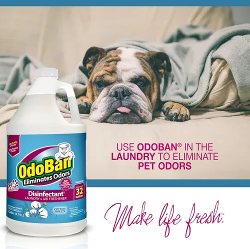 Miniatura 5 de OdoBan Concentrado desinfectante y eliminador de olores, fabricado en los Estados Unidos, aroma Cotton Breeze, 2 galones