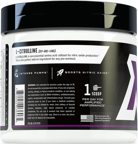 Miniatura 7 de Cutler Nutrition Jay Essentials - Polvo de L-citrulina 100% puro, sin sabor, 0.11 onzas por porción, soporta resistencia y bombas (67 porciones)