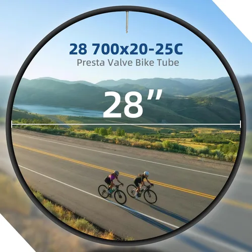 Miniatura 4 de AR-PRO Tubos para bicicleta de carrera 28 700x20-25C 700x32-47C, tubo interno 700C con válvula Presta Paquete de súper valor