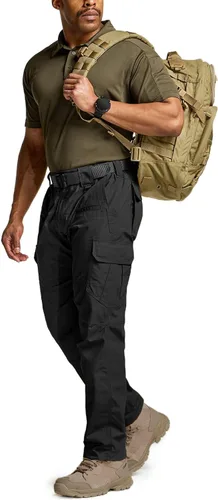 Miniatura 3 de CQR Pantalones tácticos para hombre, resistentes al agua, pantalones cargo Ripstop, ligeros EDC trabajo, senderismo, ropa para exteriores