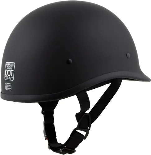 Miniatura 9 de Milwaukee Helmets MPH9750DOT - Casco de media motocicleta negro mate aprobado por puntos para hombres y mujeres, talla L