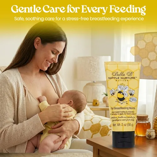 Miniatura 2 de Bella B Nurturing oz - Crema orgánica para pezones para lactancia materna - Crema natural para pezones para lactancia materna, mantequilla