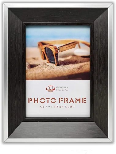 Miniatura 16 de UNIWARE Portarretratos de madera MDF con acabado suave envolvente, para regalo/memoria familiar, montaje en pared (11 x 14 pulgadas, negro, 1 unidad)