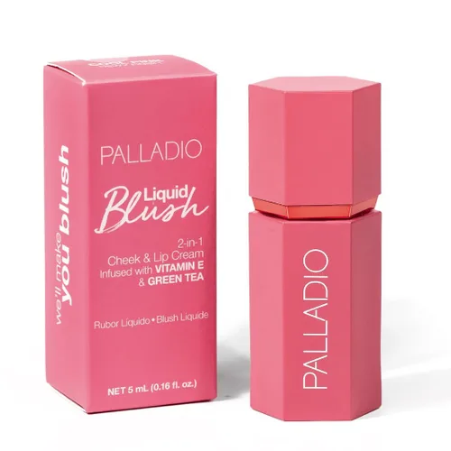Miniatura 8 de Palladio Rubor líquido para mejillas y labios maquillaje 2 en 1, fórmula de crema sin peso, a prueba de manchas de larga duración, aspecto natural