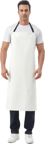 Miniatura 8 de Nanxson Delantal impermeable ajustable para lavavajillas para mujeres y hombres, delantal de trabajo de goma ligero para laboratorio, carnicero