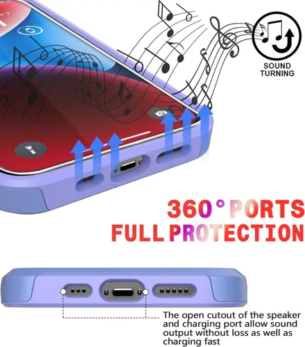 Miniatura 7 de Diverbox Funda para iPhone 14 [a prueba de golpes] [a prueba de caídas] [protector de pantalla de vidrio templado], funda de protección resistente