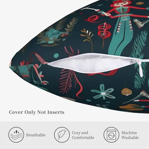 Miniatura 4 de Fundas de almohada decorativas de 20 x 20 pulgadas, fundas de almohada de doble cara para sofá de mujer, cascanueces de ballet, Navidad, baile