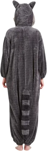 Miniatura 6 de DarkCom Raccoon Onesie Halloween Costume One Piece Unisex Adult Pajamas Women Men Sleepwear Christmas Pajamas