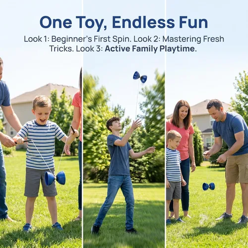 Miniatura 8 de Diabolo - Juego de yoyo chino para niños y principiantes, tamaño pequeño de 4.7 pulgadas, juguete tradicional de malabarismo con varillas de fibra