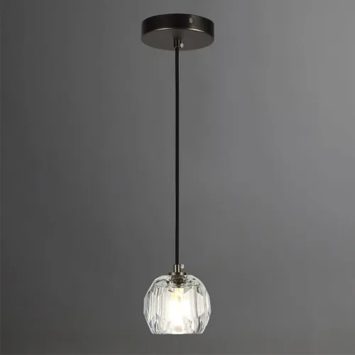 Miniatura 21 de Lámpara colgante de latón, lámpara colgante de cristal en forma de cubo para isla de cocina, moderna pequeña lámpara colgante de techo regulable