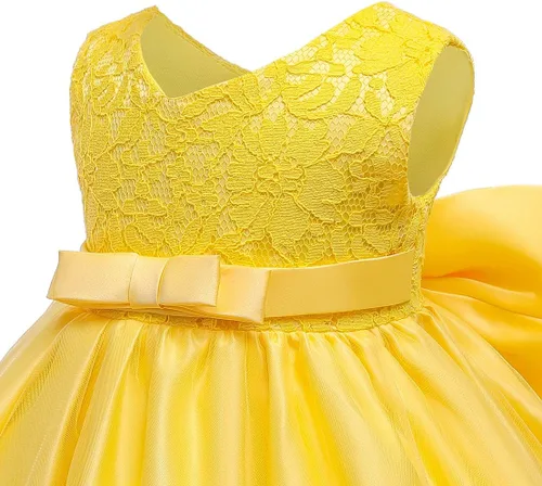 Miniatura 5 de Jup'Elle Vestidos de niña de flores para boda, vestido bordado formal para niñas, vestido de princesa para bebé, para desfiles, fiesta, con tocado