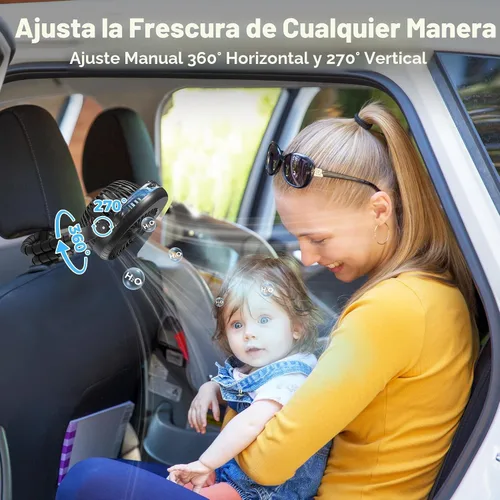 Miniatura 4 de Ventilador de cochecito de bebé con nebulización actualizado 2026, clip de trípode flexible para cuna de asiento de automóvil, regalos de baby
