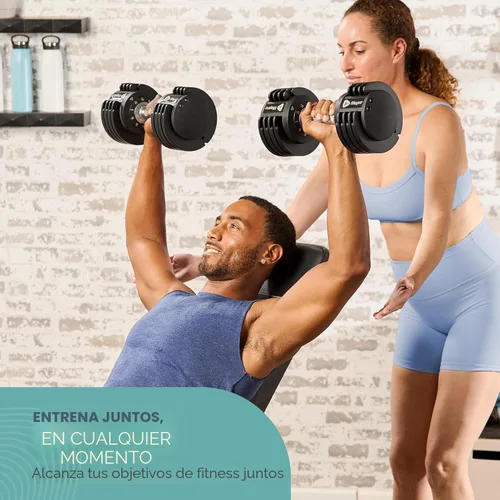 Miniatura 2 de Lifepro Adjustable Dumbbells Set – Quick Adjustment, Anti Slip Handle – Space Saving & Strength Training Weights for Home Gym Exercise & Fitness Par
