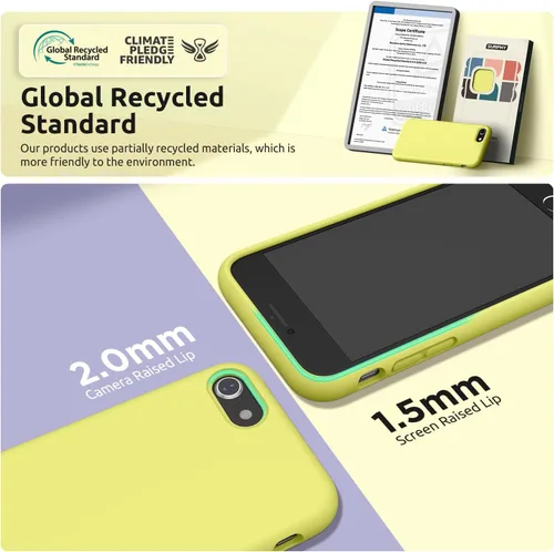 Miniatura 4 de Surphy - Carcasa de silicona compatible con iPhone SE 2020, iPhone 8, iPhone 7, funda de silicona líquida (con forro de microfibra) para iPhone 7