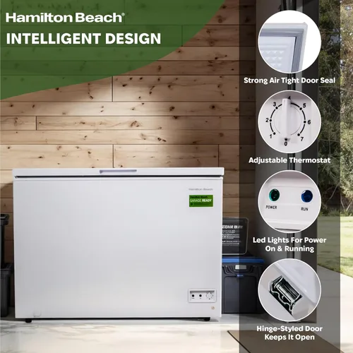 Miniatura 2 de Hamilton Beach HBFRF1006 Congelador horizontal - Termostato ajustable - Cesta de alambre recubierta de vinilo extraíble - Drenaje de descongelación