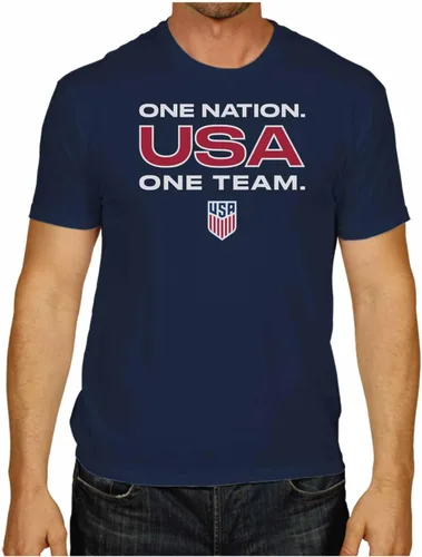 The Victory Camiseta de manga corta unisex con licencia oficial de la Selección Nacional de Fútbol de los Estados Unidos para Adultos One Nation One