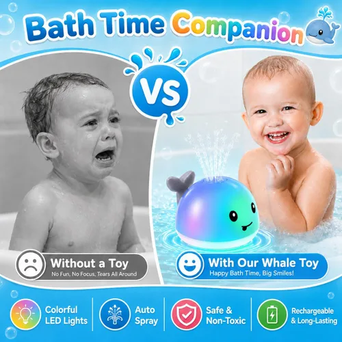 Miniatura 8 de Gigilli Juguetes de baño para niños de 1 a 3 años, juguetes de baño para bebés de 1, 2, 3 años, cesta de Pascua, regalos de 6-12-18 meses, juguete