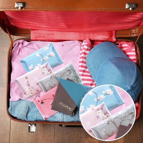 Miniatura 5 de PerKoop Paquete de 100 pañuelos de bolsillo para viajes, pequeños pañuelos faciales tamaño cartera, papel higiénico para viajes, suministros