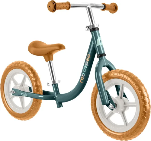 Miniatura 11 de Retrospec Cub - Bicicleta de equilibrio para niños de 18 meses a 3 años, bicicleta para principiantes sin pedal de 12 pulgadas con asiento