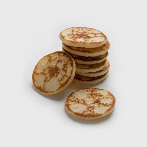 Miniatura 2 de MARKY'S - Caviar francés grande Blini – 16 piezas (paquete de 1) – Desayuno Mini panqueques crepes canape mejor para caviar y huevas