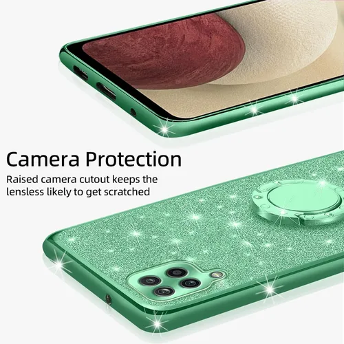 Miniatura 3 de Funda para Samsung Galaxy A12, A12 Samsung Phone Case para mujer con purpurina de cristal suave TPU transparente de lujo Bling Funda protectora