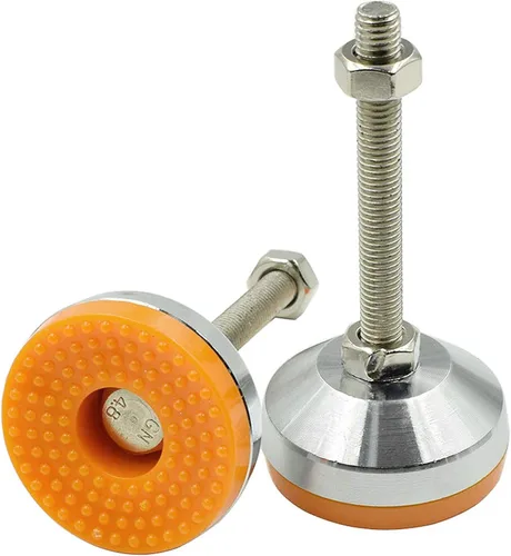 Miniatura 30 de Pies niveladores M8x50mm, capacidad de 2200 libras, deslizadores giratorios ajustables y resistentes, base antideslizante de 1.53 pulgadas