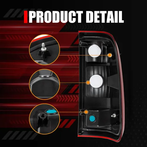 Miniatura 5 de RANSOTO Luz trasera compatible con Ford F250 F350 F-250 F-350 Super Duty 2008-2016 lado izquierdo del conductor trasero de la lámpara trasera