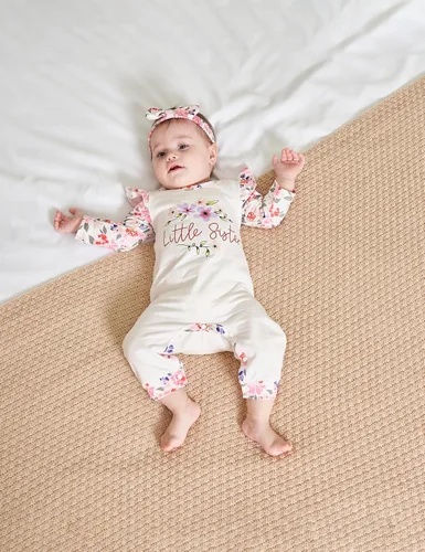 Miniatura 3 de Mono de manga larga con estampado floral para bebé o niña