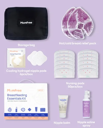 Miniatura 2 de Kit esencial de lactancia materna para madres lactantes, alivio de pezones, juego de regalo de 60 piezas con paquetes reutilizables de terapia