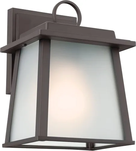 Miniatura 9 de Kichler Norward - Lámpara de pared para exteriores, 1 aplique de pared moderno exterior para garaje o entrada con vidrio satinado grabado en negro