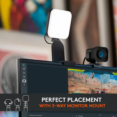 Miniatura 14 de Logitech para Creadores Litra Glow Luz LED Premium para Transmisión en Vivo con TrueSoft, montaje ajustable, iluminación de video para grabar