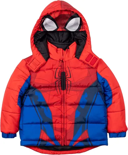Miniatura 7 de Marvel Avengers Spider-Man Hulk Black Panther Captain America - Abrigo de invierno con cremallera para niños pequeños a grandes
