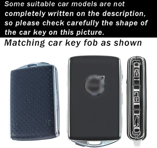Miniatura 2 de ontto Funda para llavero de automóvil deslumbrante para Volvo XC90 XC60 XC40 S60 S90 V60 V90 Polestar 1 Polestar 2 Smart Remote Resina Funda